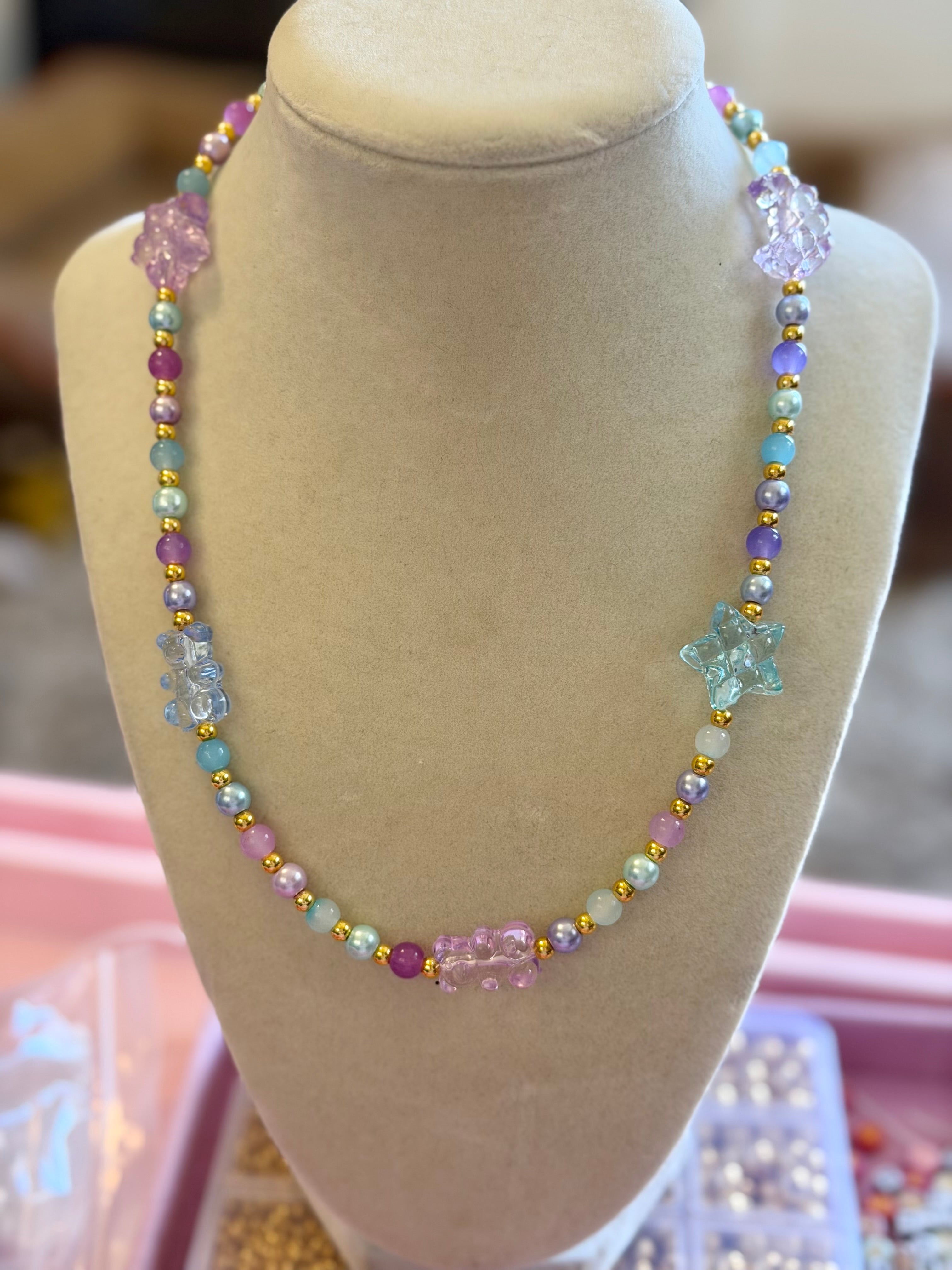 Gummy bear beaded necklace